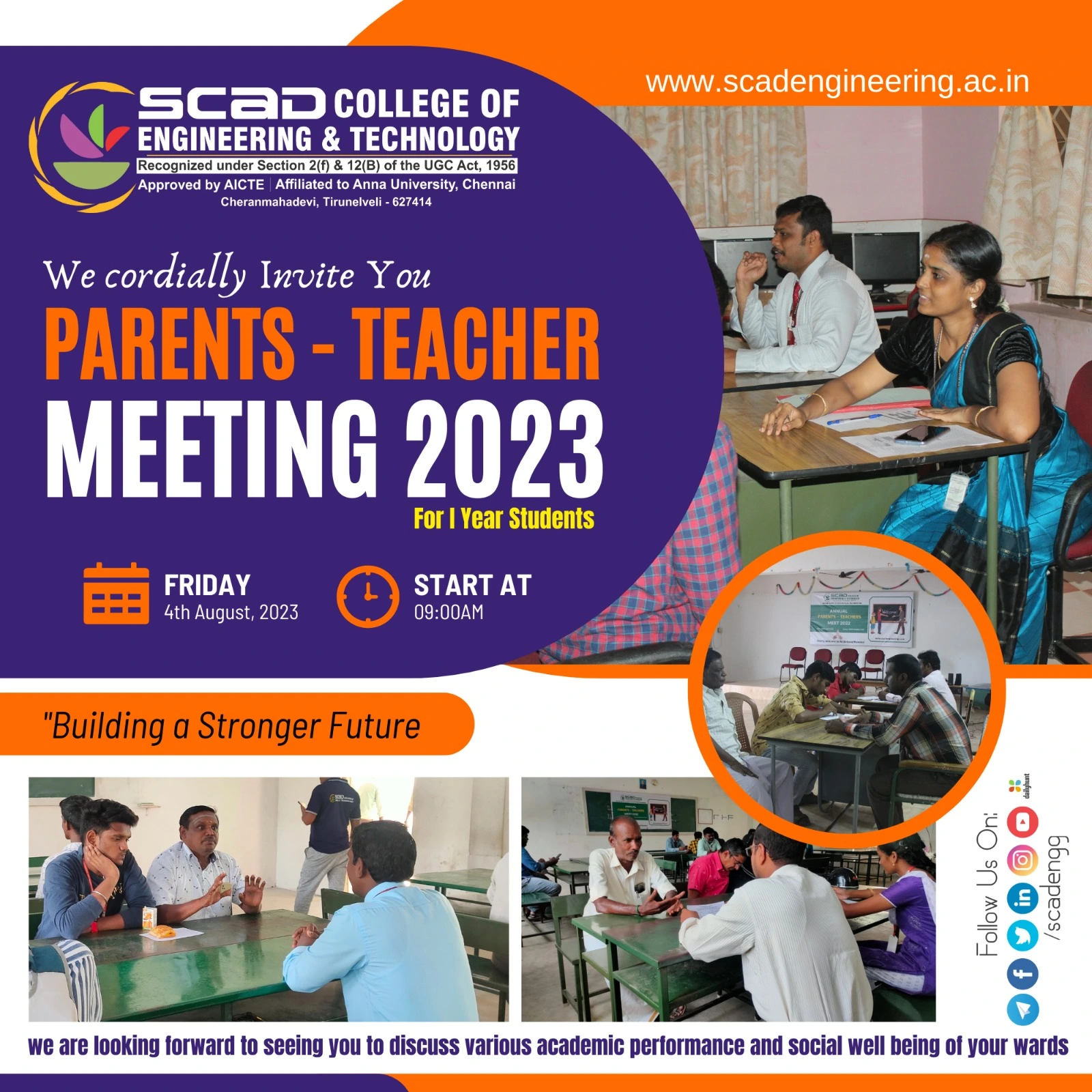 ParentsTeacher Meeting 2023 SCAD College of Engineering and